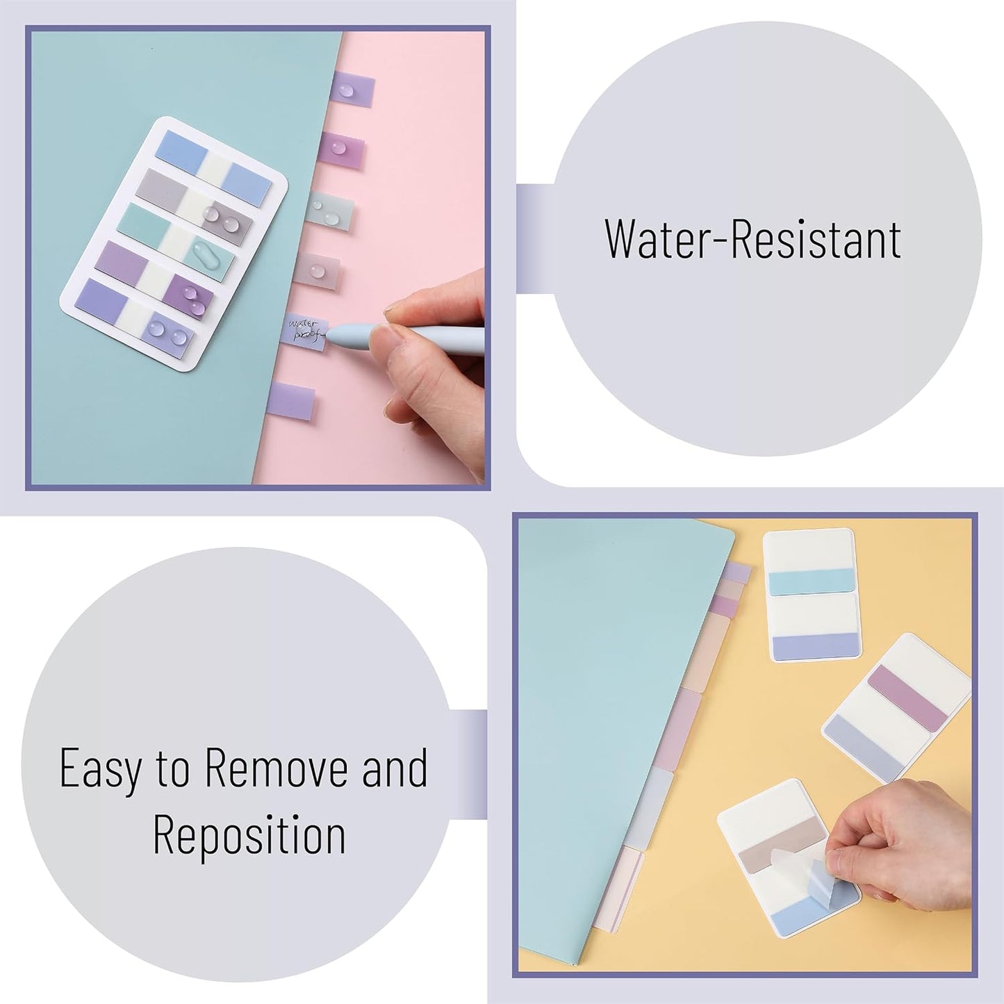 Mr. Pen- Sticky Index Tabs, 500 Pcs, 21 Sets, Colorful Sticky Tabs for Notebooks, Page Markers, Page Tabs for Binders, Page Tabs Sticky Tabs for Books, Notebook Tabs, Book Sticky Tabs for Notebooks