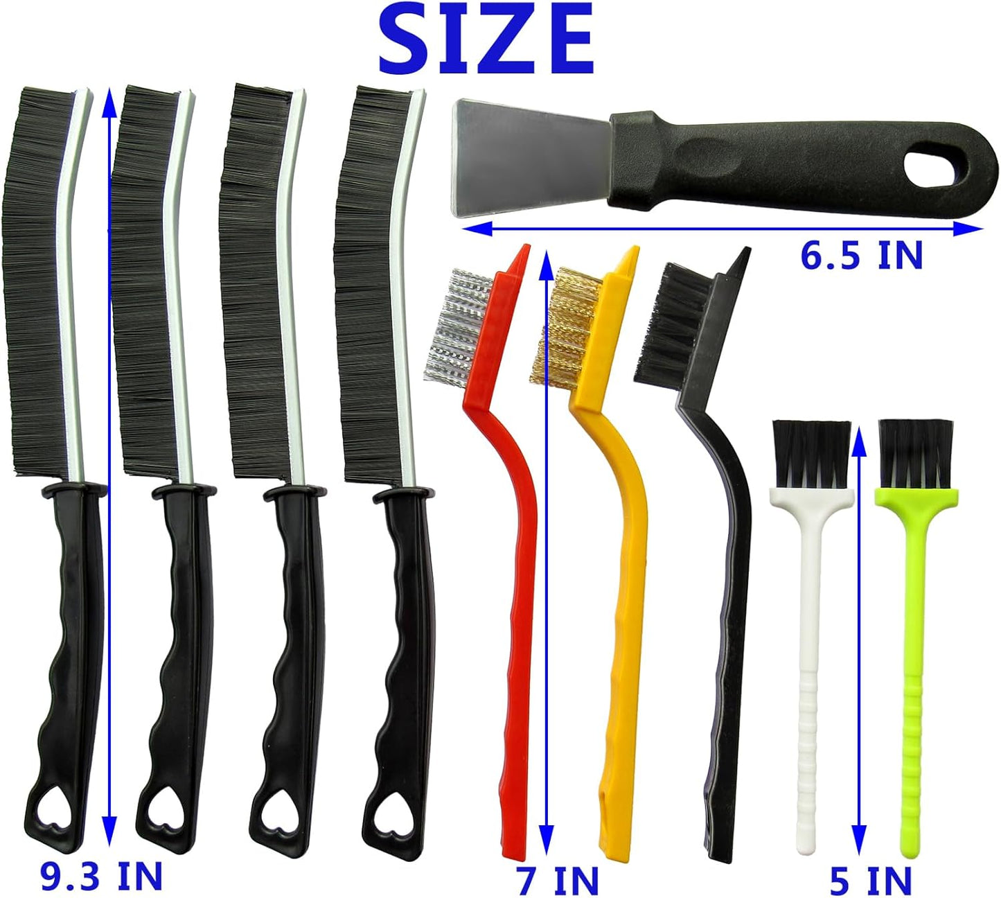 10Pcs Crevice Cleaning Tools, Gap Cleaning Brush Set,Cleaning Brushes Small Spaces, Hard Bristle Crevice Cleaning Brush Tool for Household Use Bathroom Tiles Kitchen