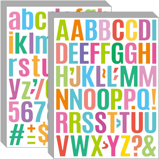 Letter Stickers 30 Sheets 1600 Pieces Alphabet Sticker 1 Inch Vinyl Self Adhesive Stick on Stickers for DIY Crafts Art Making Mailbox Scrapbook Classroom Decor(Colorful)