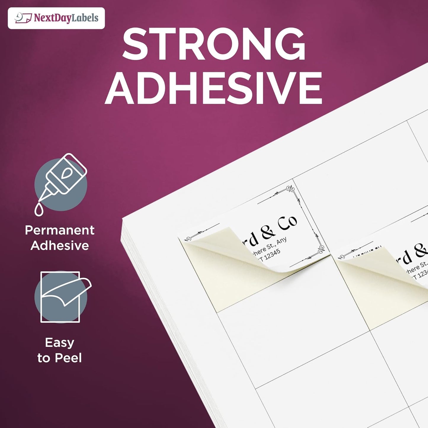 NextDayLabels – 1.5" x 1" Rectangular Sticker Labels for Printer - White Laser/Inkjet Printer Labels Return Address Labels Shipping Label Stickers (1000 Sheets, 50 Per Sheet, 50000 Labels)