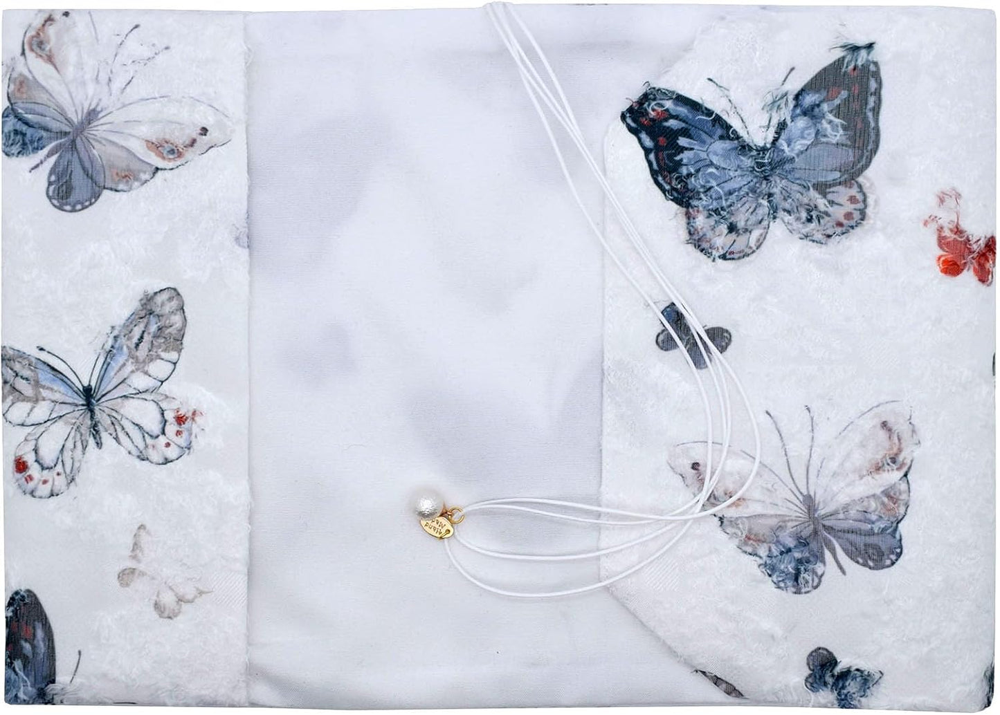 BLBMH A5 Book Covers for Paperbacks Book Cover for Privacy Fit for 5.5x8.3 inch Adjustable Book Sleeve Cover for A5 Diary Books Fabric Softcover Protector for Notebook - Butterfly A