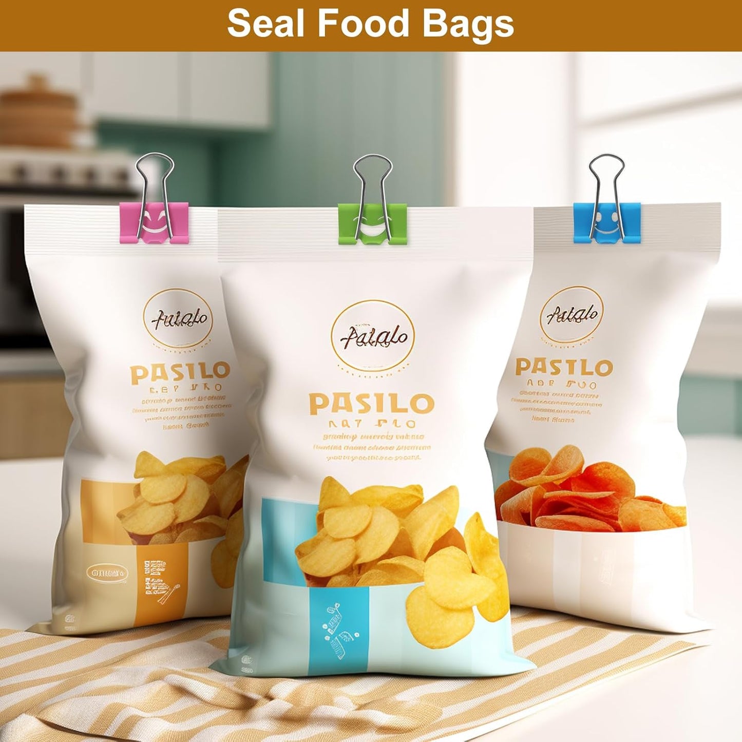 Coideal Smiling Binder Paper Clips - 40 Pcs 19mm Mini Colored Metal Fun Clip Clamps with Cute Smile Face Assorted Color for Office (0.75 inch, Small)