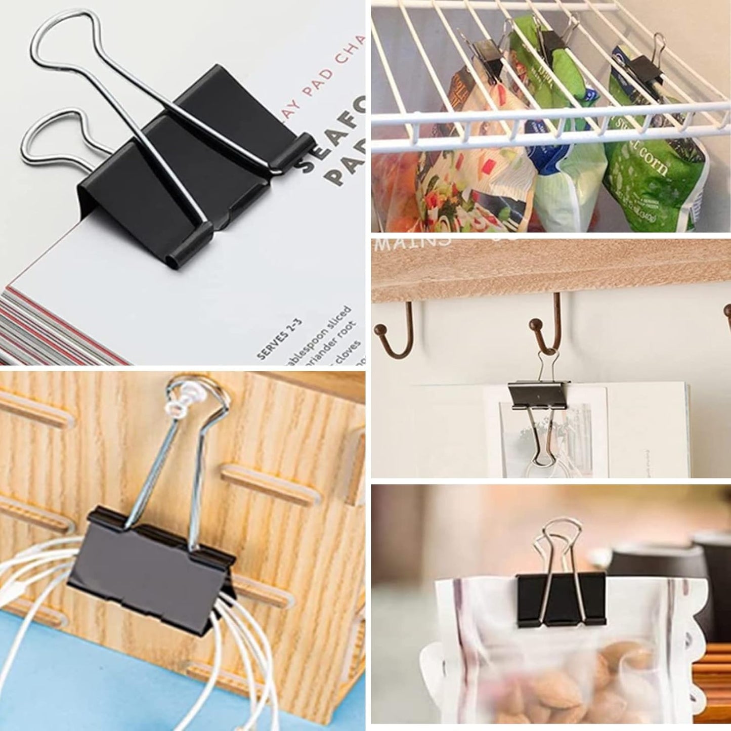 Extra Large Binder Clips 2.4 Inch (36 Pack), Upgrade Giant Binder Clips Big Paper Clips Clamps for Office and Home Supplies, Black by Aellabus