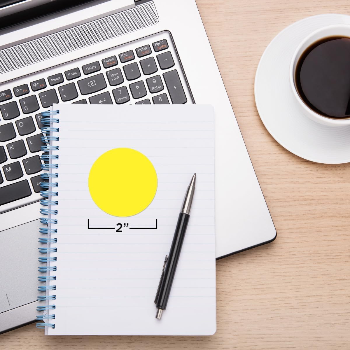 ChromaLabel 2 inch Color-Code Dot Labels | 500/Roll (Yellow)