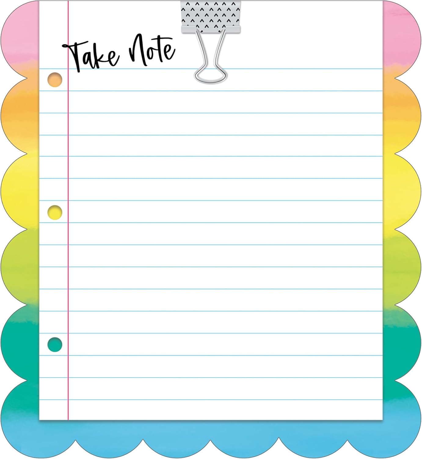 Carson Dellosa Creatively Inspired Notepad, 50 Sheet Rainbow Note Pad for To Do List and Checklist, Classroom Organization Stationary, Desk Accessories and Office Supplies