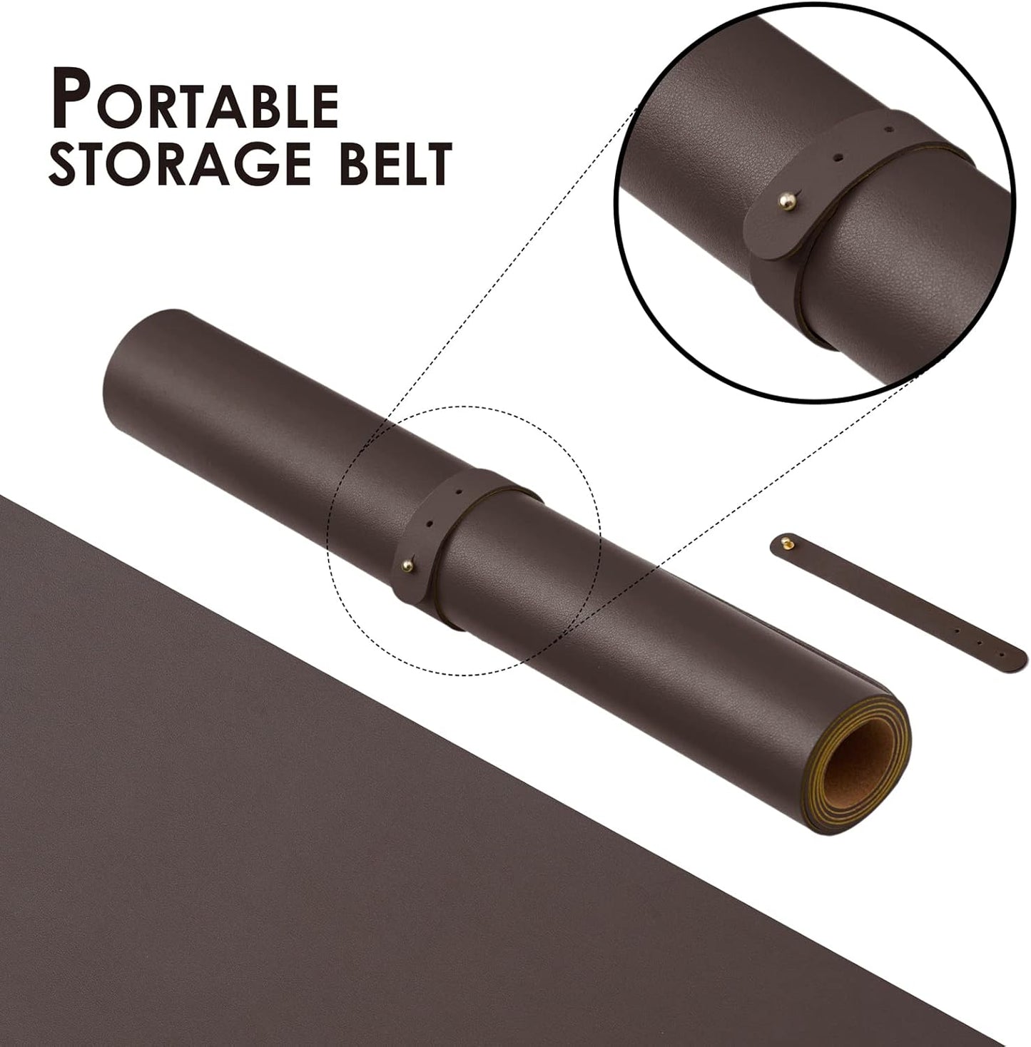 Cork Desk Mat - Small Dual-Sided Desk Pad for Office and Home - Desk Organization and Accessories - Ideal for Large Mouse Pad and Small Desk Mats on Top of Desks(Coffee,23.6"x 13.8")