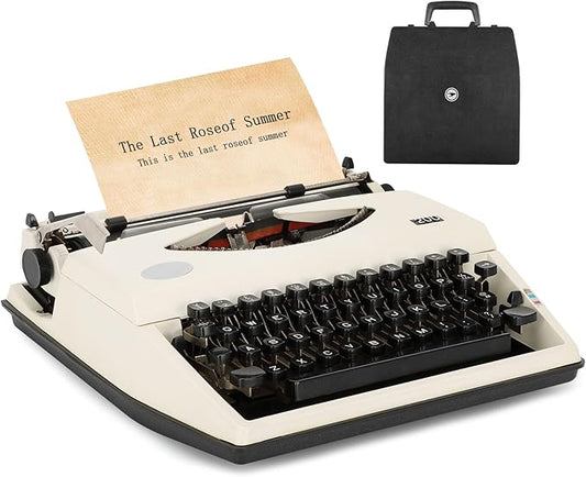 Manual Typewriter,1980s Traditional Portable Vintage Typewriter Deeply Restored,Manual Typewriter for Writing,Letters and Vintage Collectible Present,Classic Retro Manual Typewriter