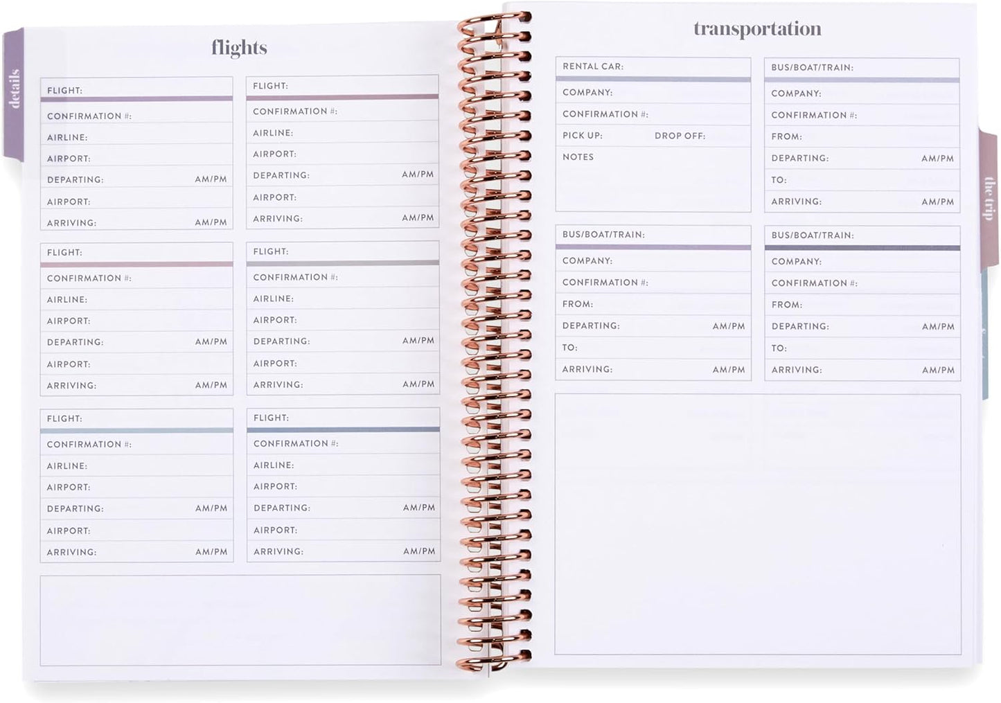 Erin Condren A5 Travel Journal Vacation Planner, For Planning Your Next Trip and Journaling Your Adventures, Traveler's Collage Cover, Tabbed Sections for Added Organization, Stickers Included