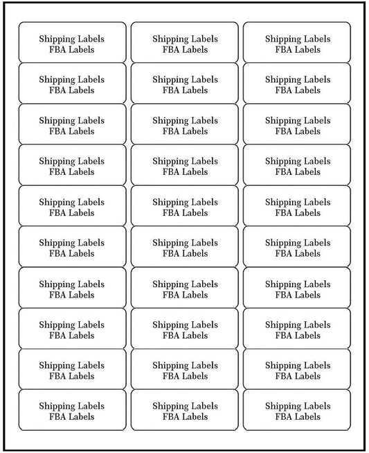 30 UP Shipping Address Labels for Inkjet Printers 1" x 2-5/8", Pack of 7500 Labels
