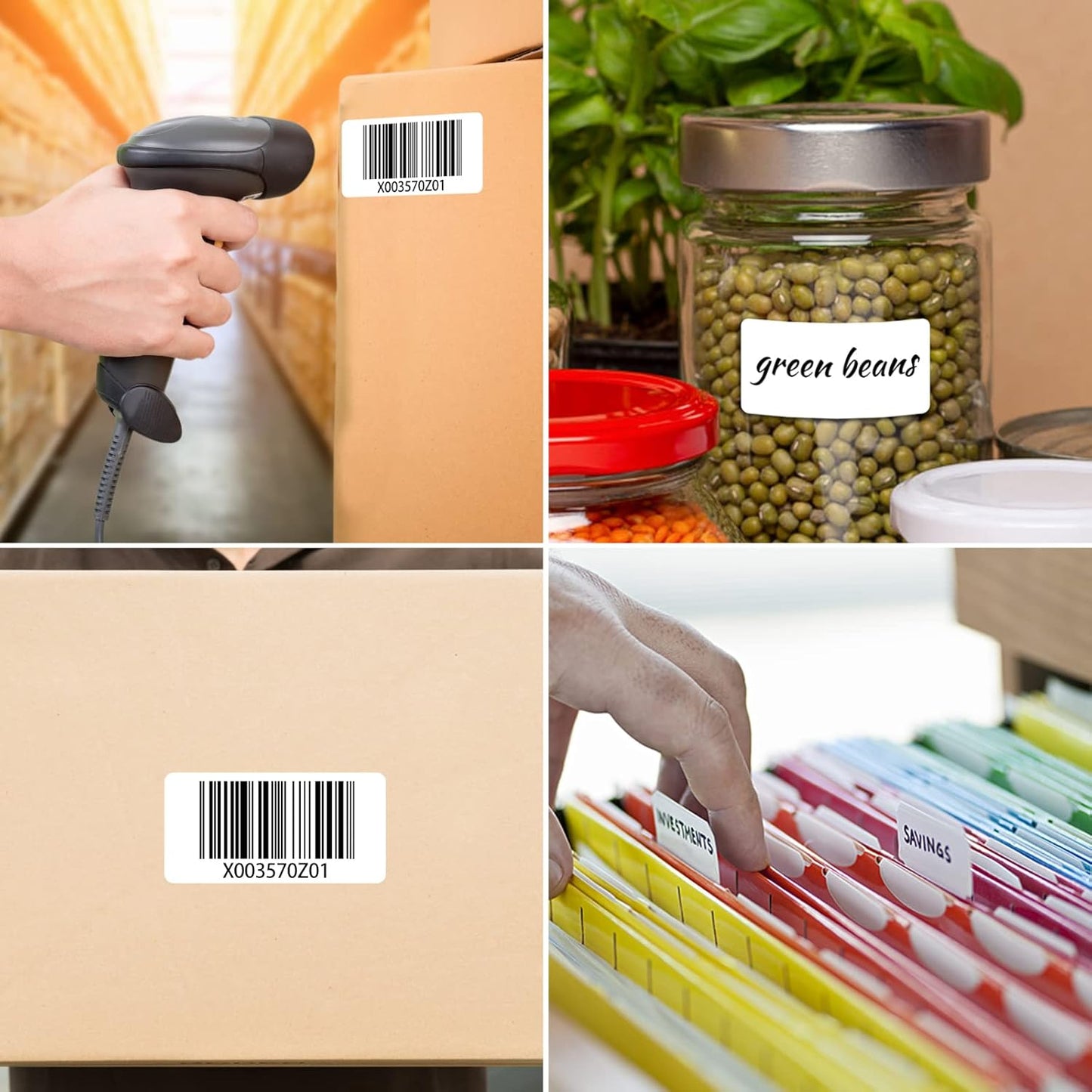 MFLABEL 2-1/4 x 1-1/4 Inch Direct Thermal Perforated Shipping Label, 2.25x1.25 inch Direct Thermal Labels for Barcodes Address，Perforated Shipping Labels (18 Rolls, 1000/Roll)