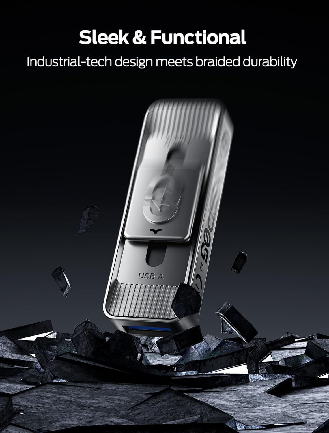 MOVE SPEED 1TB Solid State Drives with Dual Ports & Push-Pull Design — 560MB/s Read Speed, Type C + USB 3.2 Drive Portable ssd for iPhone 15/16/Android/Mac