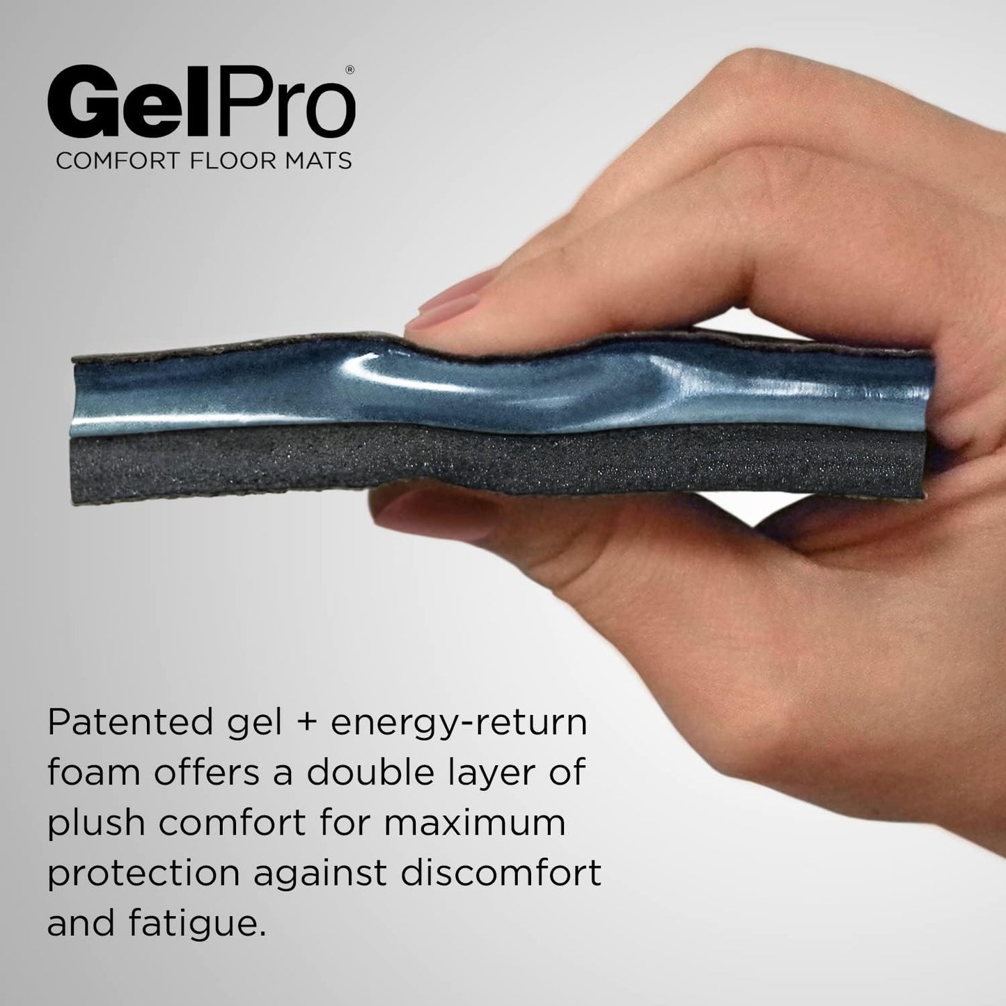 GelPro Elite Premier Gel & Foam Cushioned Anti-Fatigue Kitchen Floor Comfort Mat, Padded Stain-Resistant, Waterproof, Non-Slip Comfort Padded Desk/Office Mat, 20" x 72", Basketweave Truffle
