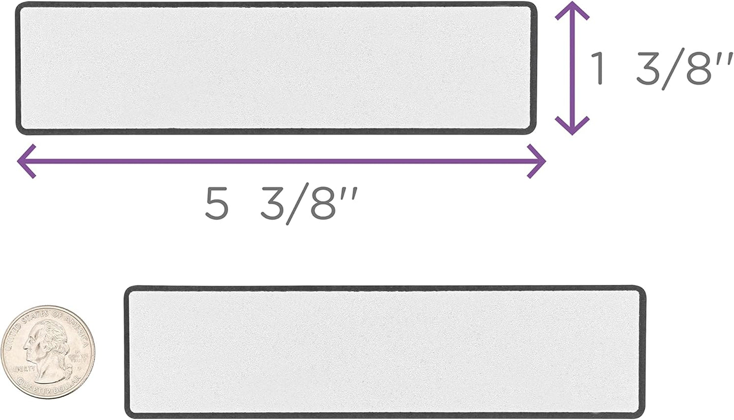Carstens Adhesive Binder Labels, 5 3/8” x 1 3/8”, Stickers for 1.5” – 4” Ring Binder Spines, Inkjet and Laser Printer Compatible, White, 20 Sheets, 10 Labels Per Sheet