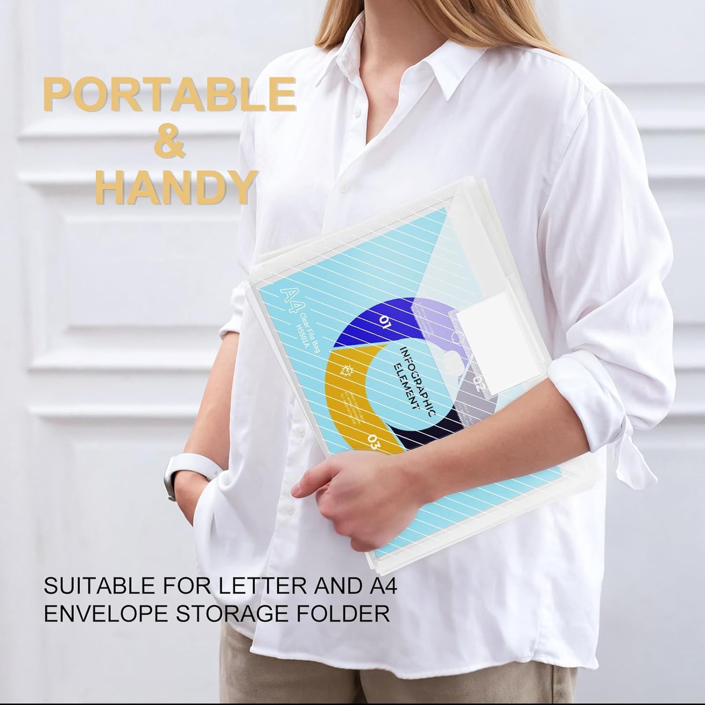 24 Pack, Clear Plastic Envelopes File Folders, HeavyDuty Document Holder with Label Pockets for Letter and A4 Size, Document Folder for School Home Work Office Organizer (24)