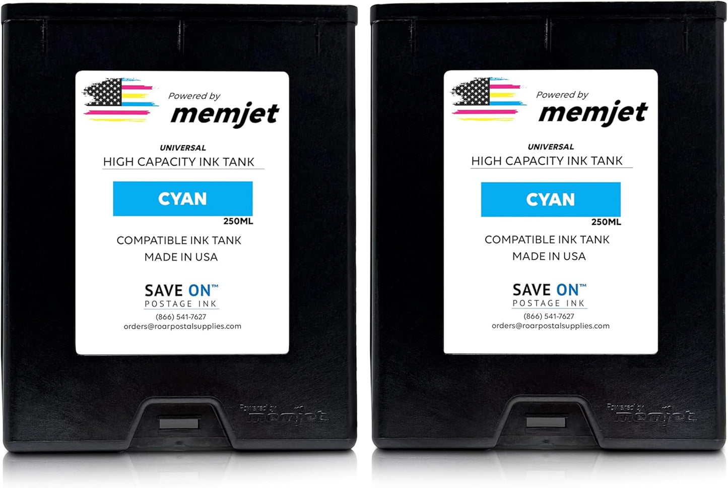 Save On Postage Ink, (2-Pack Memjet Ink Cartridge Compatible Astro 123-2413 | Memjet Ink Compatible HI-Cap Cyan Ink Tank for AstroJet M1 M2 S1 and M1DX | 2 Pack