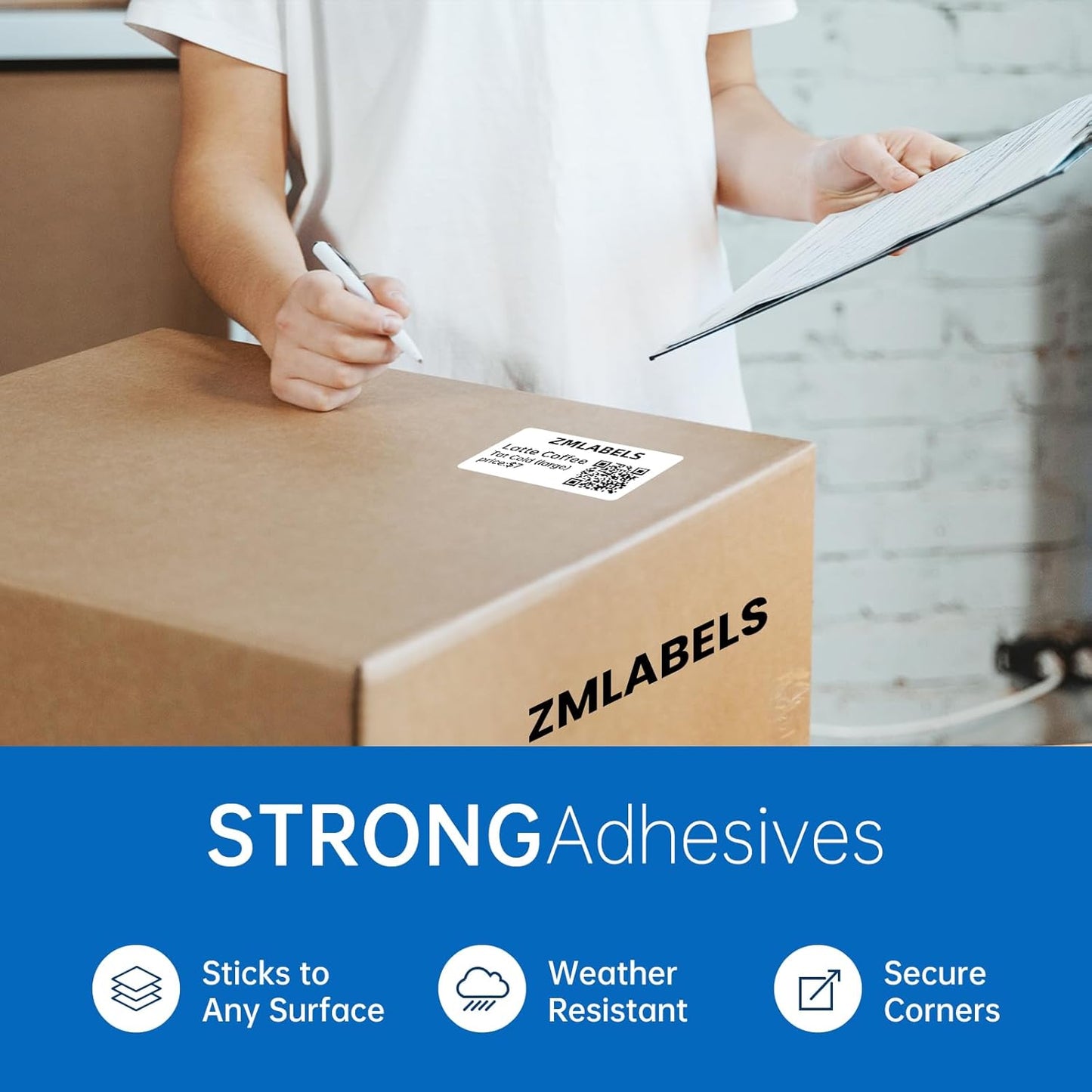 Compatible Thermal Labels Replacement for Zebra (【1.5" x 1"】16 Rolls/20800Labels)