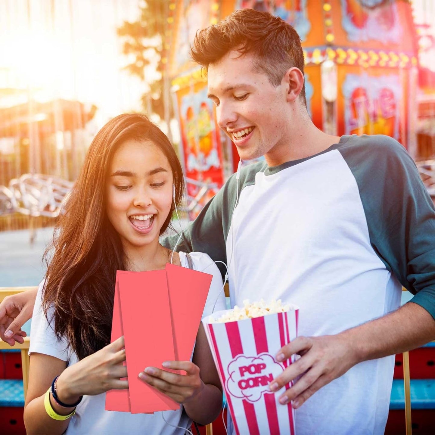 Kosiz 2000 Sheets Raffle Ticket 25 Bid Chinese Auction Tickets Tricky Tray Basket Raffle Sheets for Back to School Class Rewards Carnival Door Prizes Events(Red)