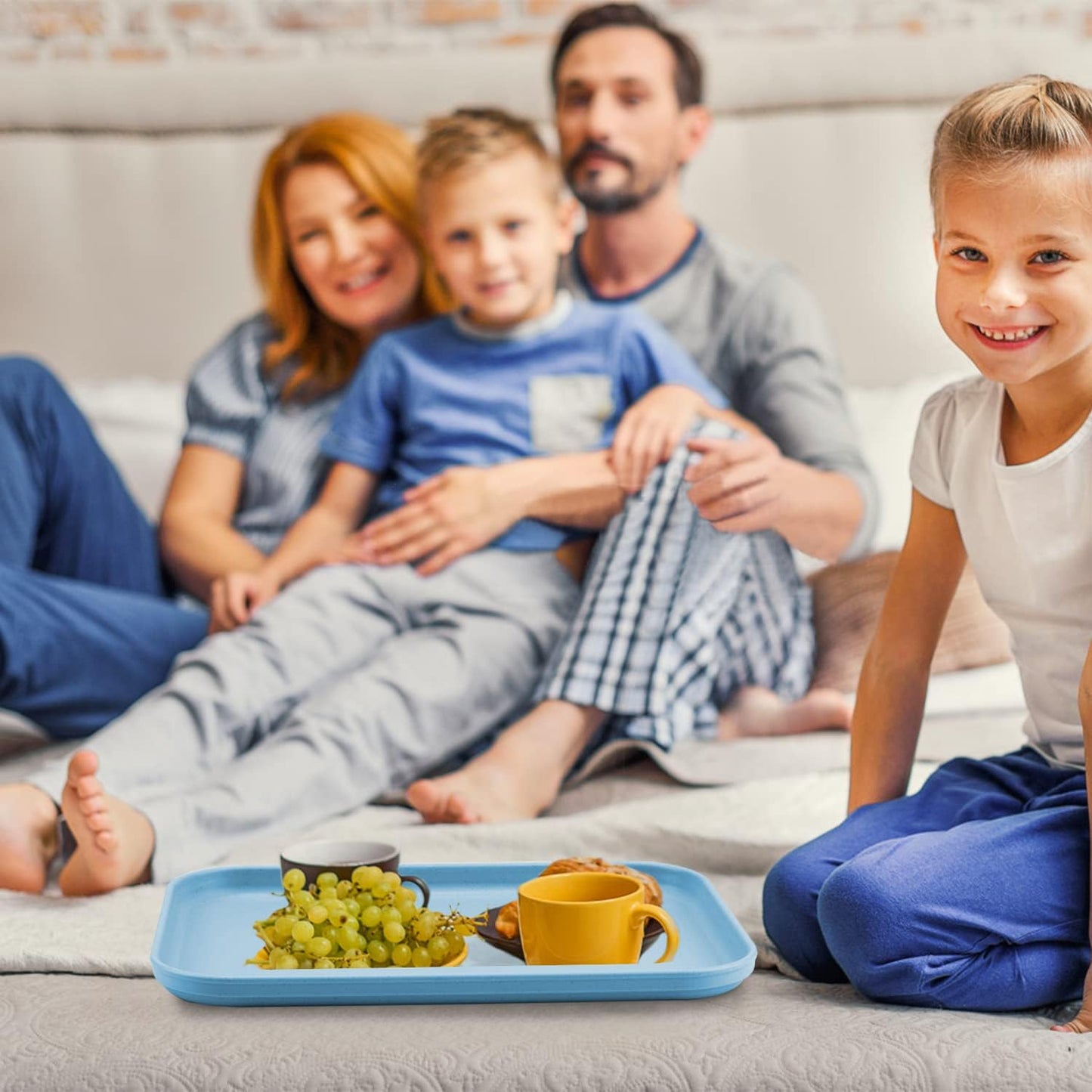 Plastic Art Trays,8 Pack Stackable Activity Tray Crafts Organizer Tray Serving Tray Jewelry Tray for DIY Projects, Painting, Beads, Organizing Supply,8 Color (12.2 x 8.9 Inches)