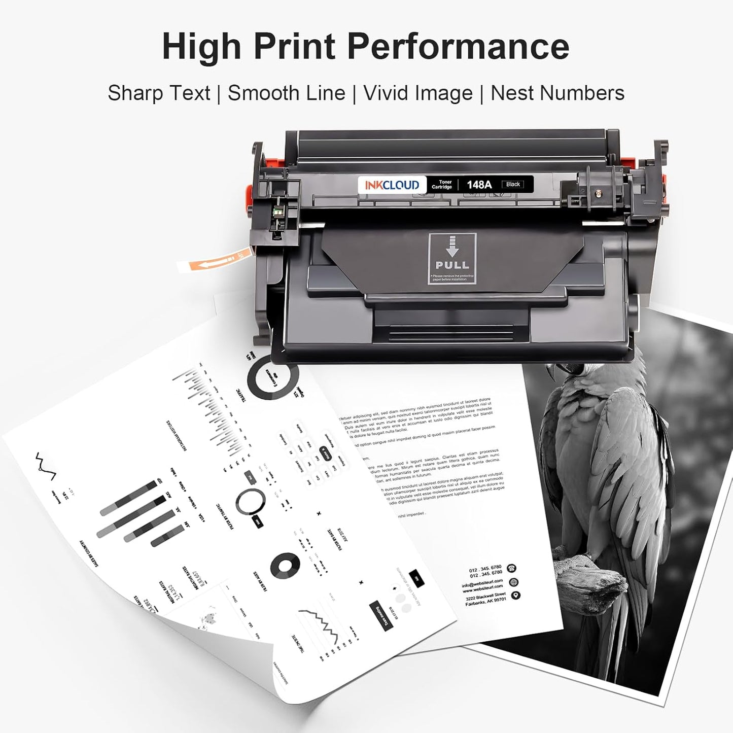 148A Toner Cartridge with Chip Black Compatible Replacement for HP 148A 148X W1480A W1480X for HP Pro 4001dw 4001dn 4001n MFP 4101fdw 4101fdn Printer High Yield Ink ( 2 Pack )