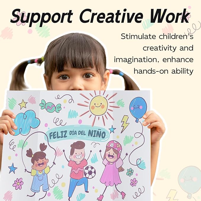 4 Pack Trifold Poster Board, 17x26 Inches White Presentation Board, Portable Display Board for Science Fair, School DIY Project and Business Exhibitions