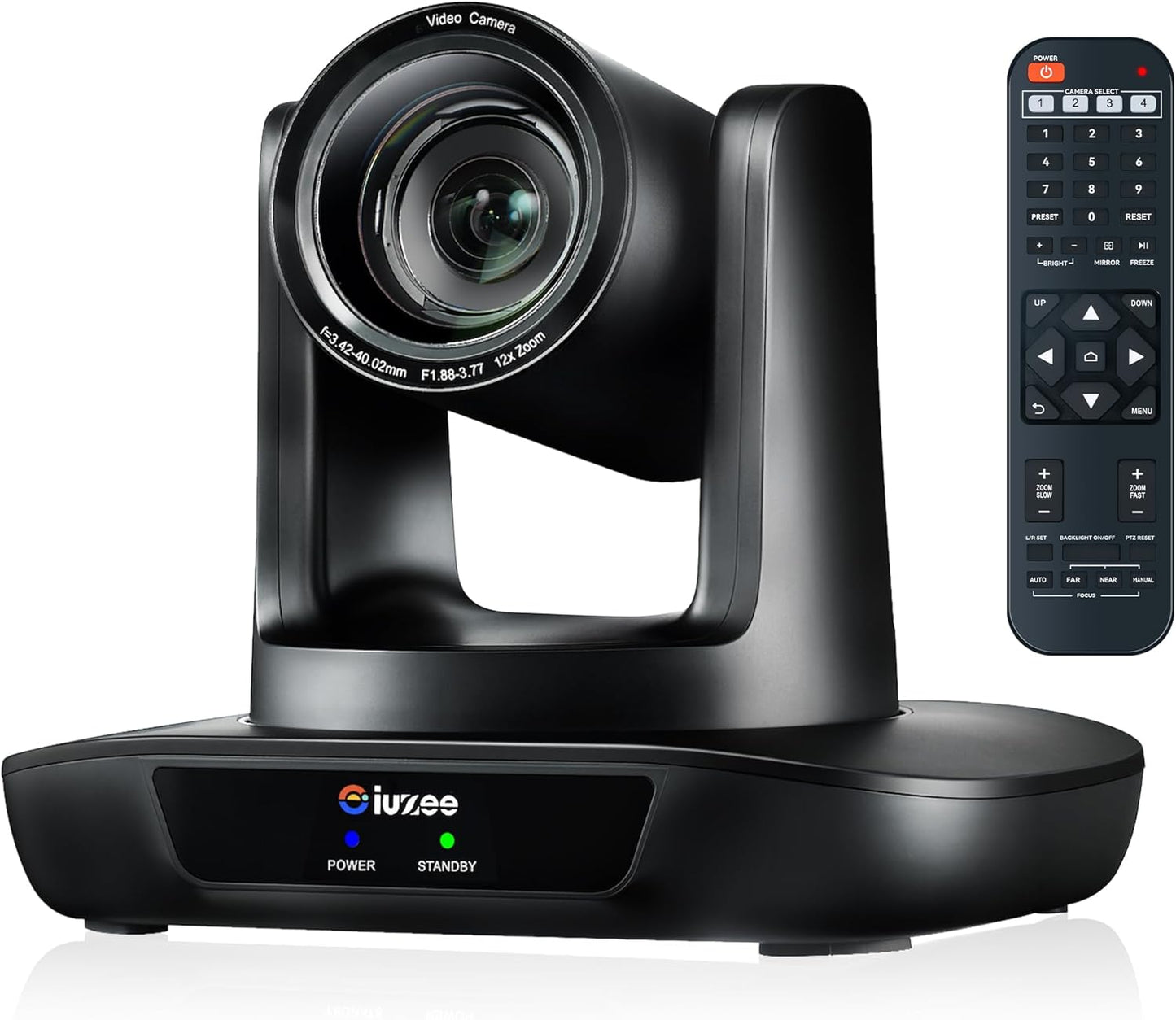 PTZ Camera 4K Conference Room Camera USB3.0/HDMI Live Streaming 12X Optical Zoom Wide Angle for Video Conferencing Church Services Education Medical Work with Zoom Webex OBS YouTube Facebook