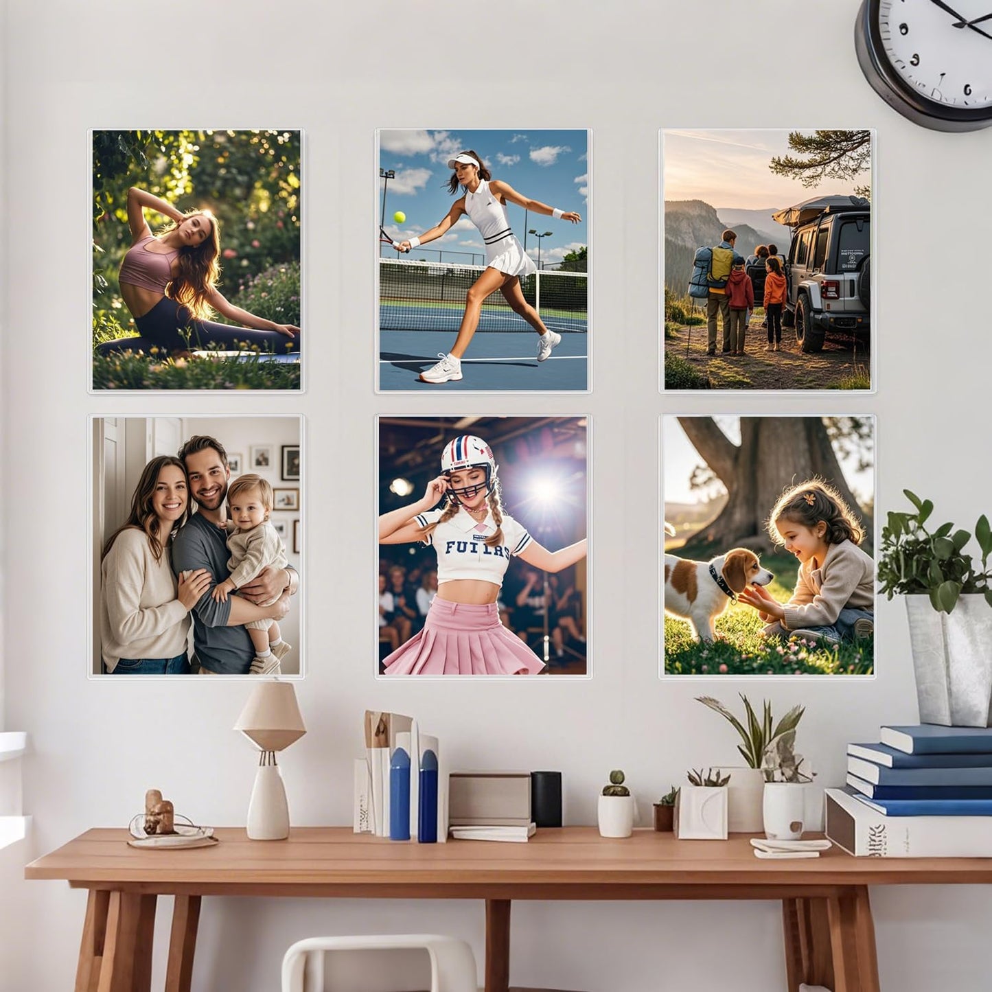 6PCS 8" x 10" Clear Rigid Card Sleeves – Waterproof Hard Plastic Protectors for Postcards, Prints, Photos, Trading & Sports Cards – Top Load Jumbo Sheet Holders