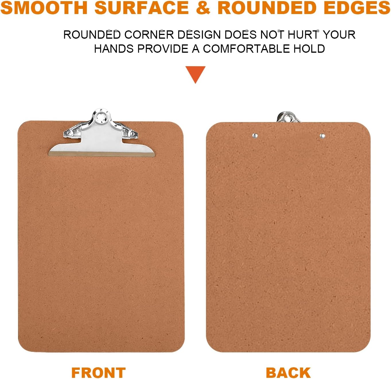 Clipboards, HERKKA 15 Pack Hardboard Office Clipboards Butterfly Clipboards Standard A4 Letter Size, ECO Friendly