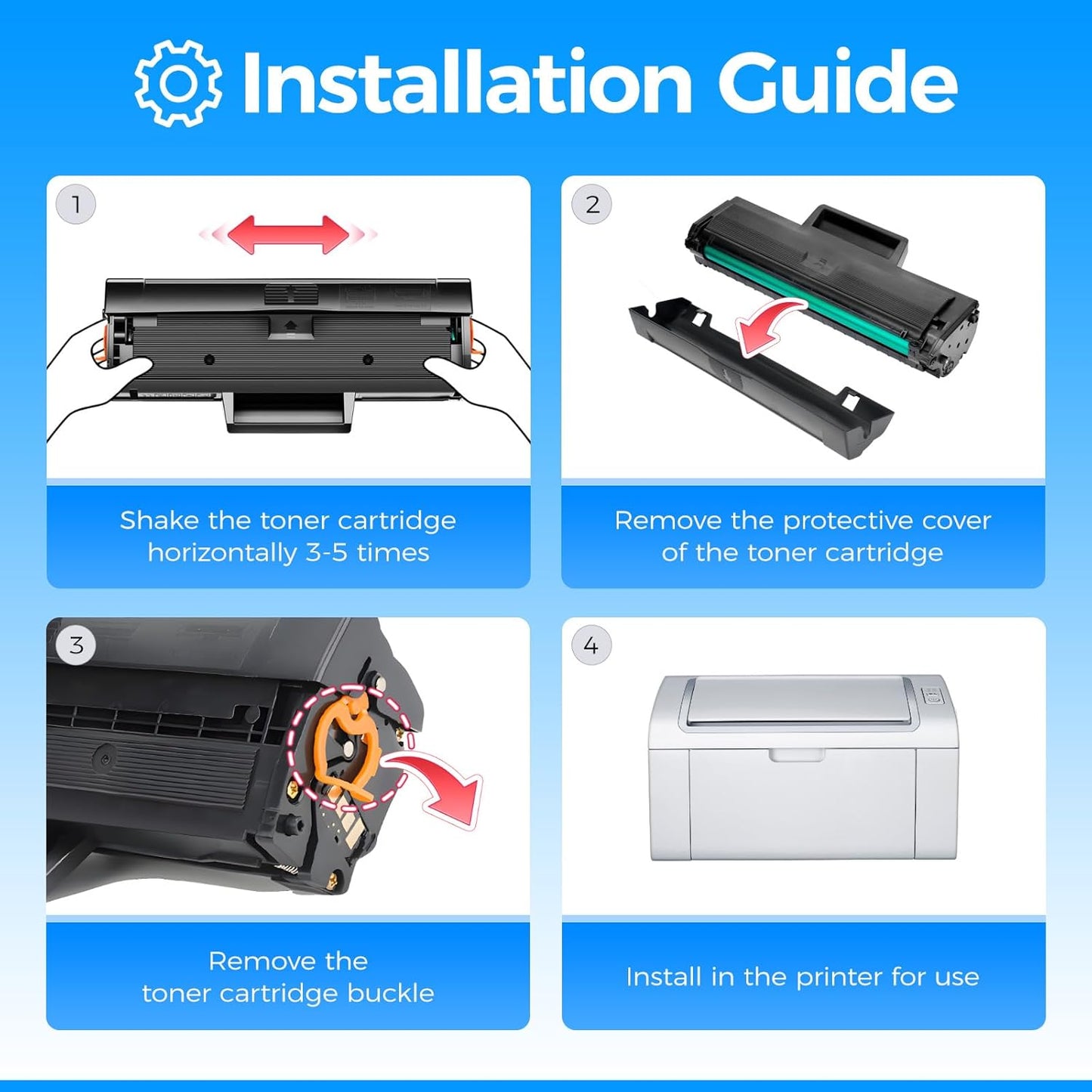 MLT-D101S Toner Cartridge Black 2-Pack High-Yield Replacement for Samsung MLT-D101S D101S Compatible with Samsung ML-2160 ML-2161 ML-2166W ML-2168 SCX-3400 SCX-3405FW SCX-3406W SF-760P Laser Printers