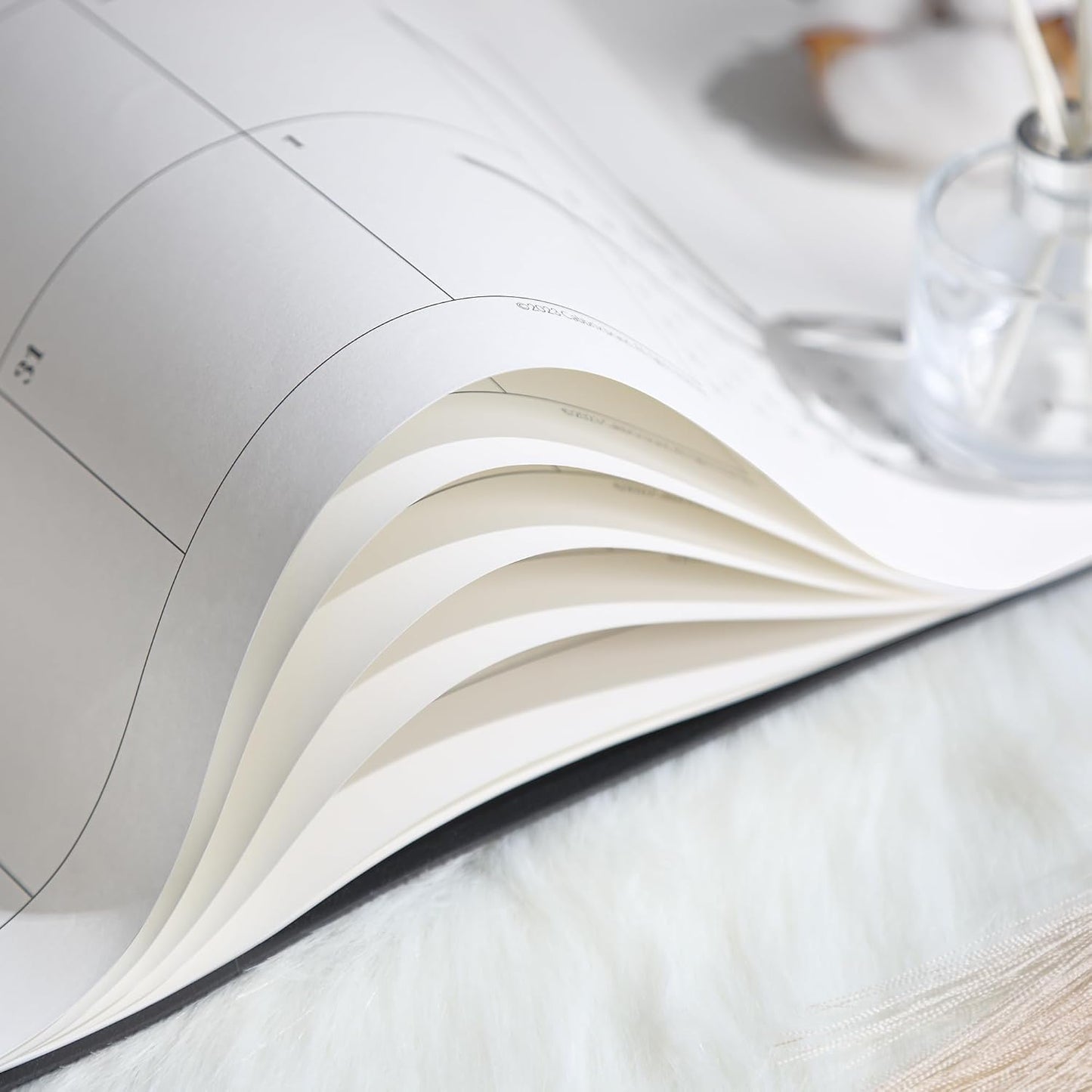 Simplified Desk Calendar 2025-2026 with Desktop Mat, Cabbrix Large Desk Pad Calendar 21" x 16-1/2" Covering July 2025 to June 2026, Desk Blotter Calendar 2025 for Home School and Office (Black)