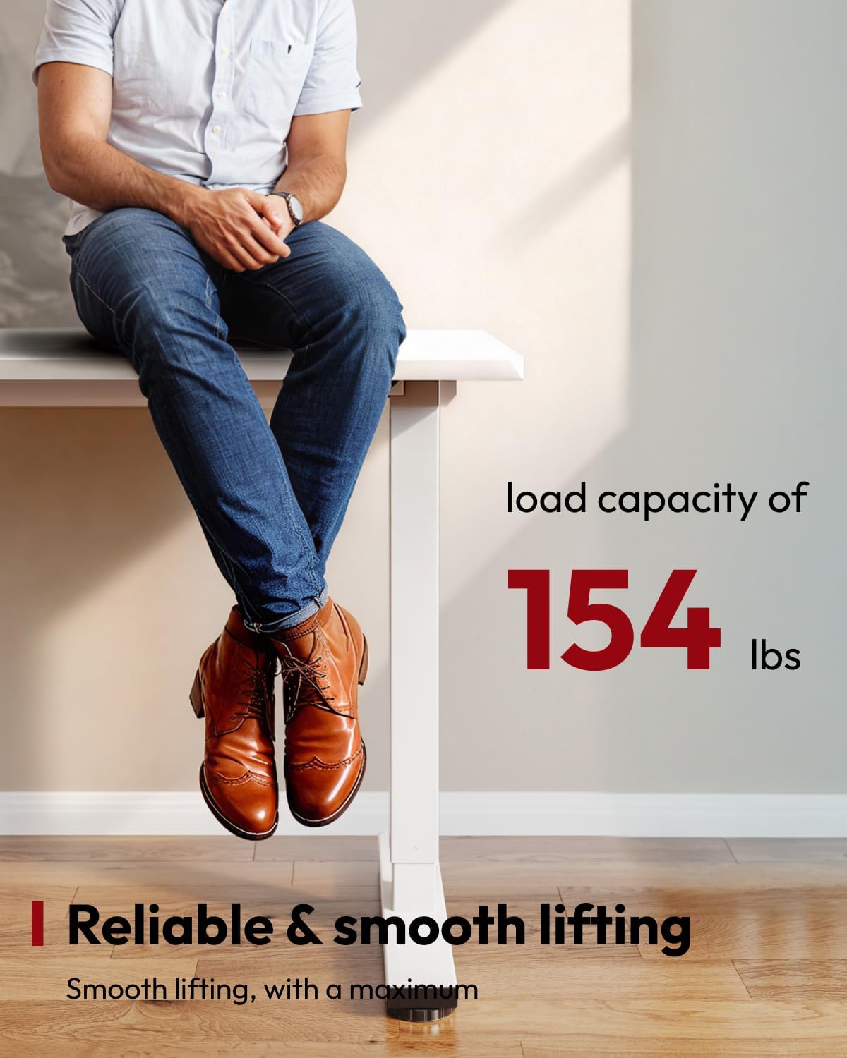 SANODESK Standing Desk Height Adjustable Electric Stand up Desk 63x24 Inches Sit Stand Home Office with Splice Board, White Frame/White Top