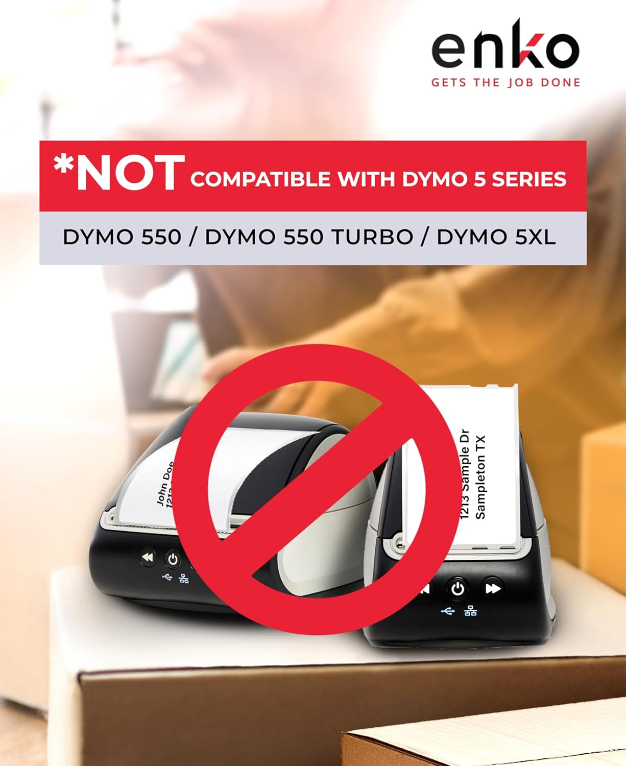 enKo (6 Rolls, 1,800 Labels) Address, Shipping & Barcode Labels 30256 (2-5/16 x 4") Compatible for Dymo LabelWriter