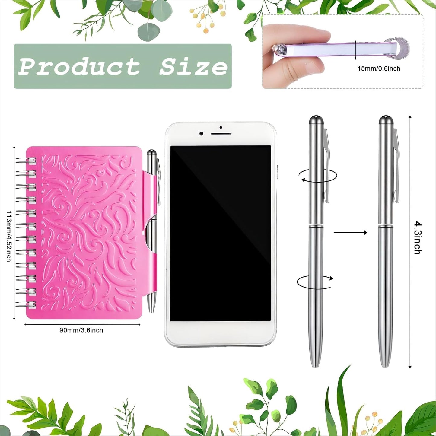 Zonon 2 Pcs Mini Password Book with Alphabetical Tabs Metal Password Keeper Book Portable Organizer Elegant Mandala Pattern Notebook with Pen, Spiral Bound for Information(Purple, Orange)