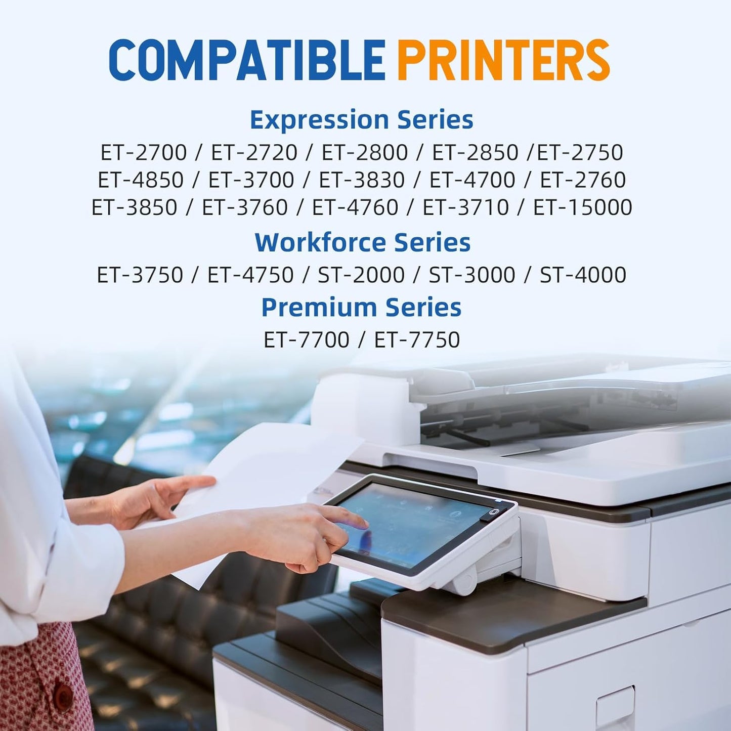 502 T502 Ink Refill Bottles Compatible for ET2760 ET2750 ET-3760 ET-2850 ET-15000 ST-4000 ST-2000 ET-3710 ET-3850 ET-3750 ET-4850 ET4750 ET2700 ST3000 ET3700 Printer(5 Pack)