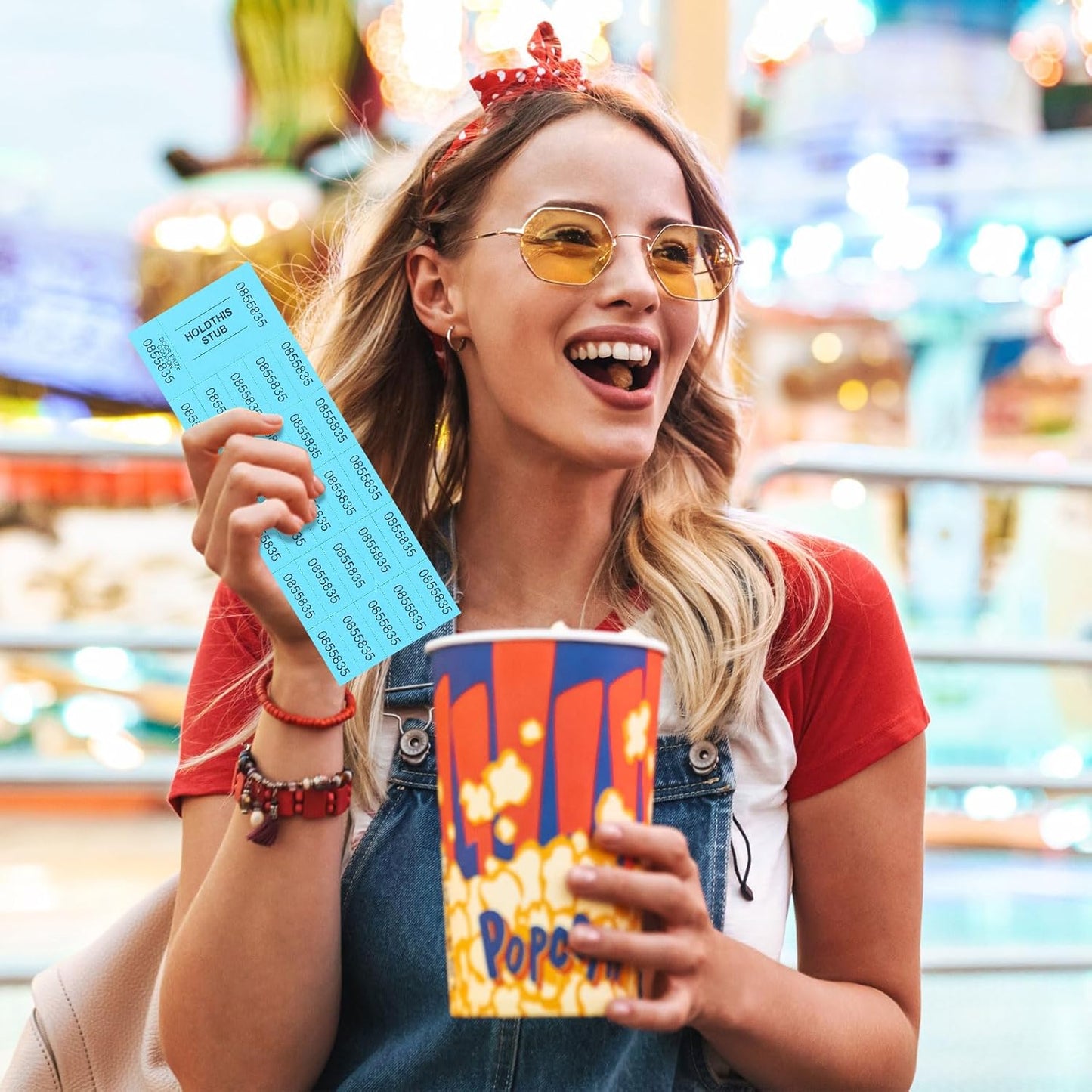 Kosiz 1000 Sheets 25 Bid Raffle Tickets Chinese Auction Ticket Sheets for Events Church (Lake Blue)