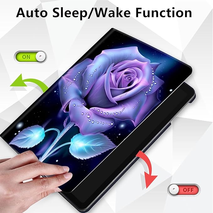 for Kindle Fire 7 case 2019 2017 Release 9th 7th Generation,360 Degree Rotating Stand Smart Protective Cover Case for Amazon fire 7 Tablet 9th/7th Generation,Tree Sunset