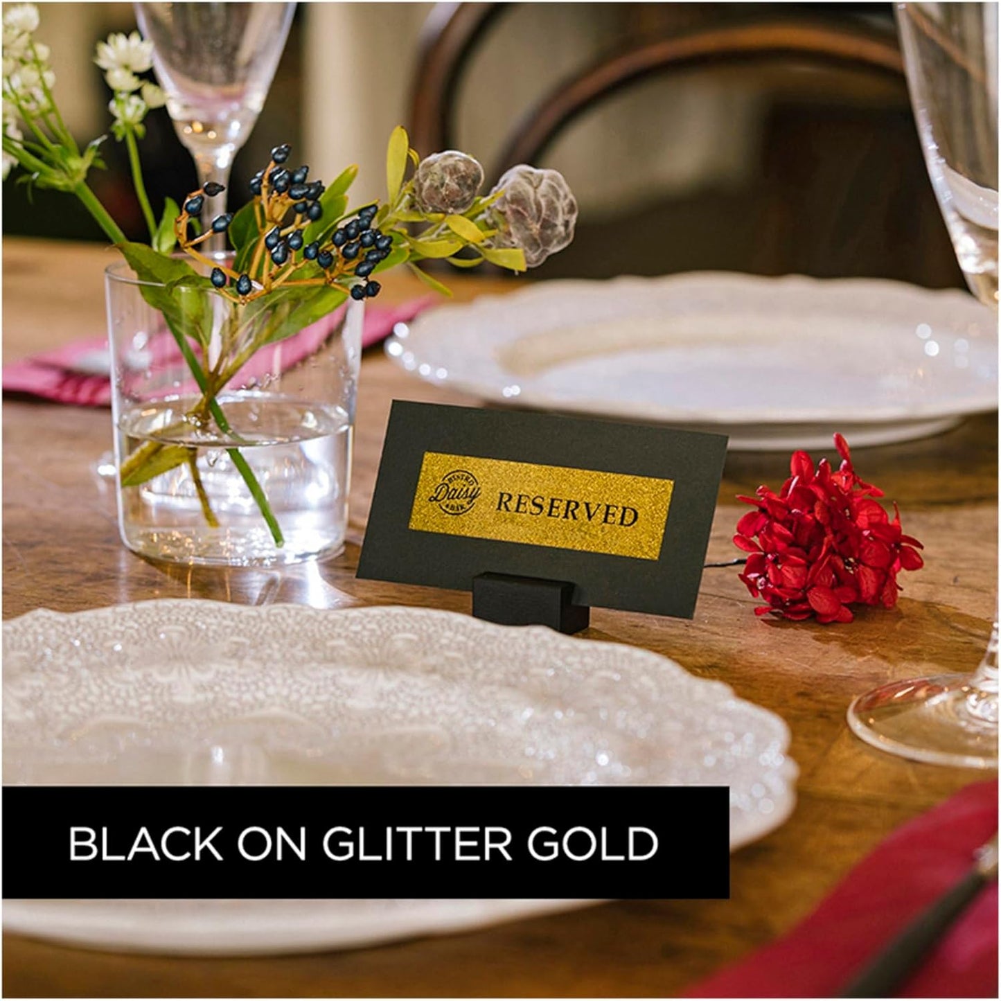 Brother P-touch TZe-PR831 Black Print on Premium Laminated Tape 12mm (0.47”) wide x 8m (26.2’) long, Glitter Gold, TZEPR831