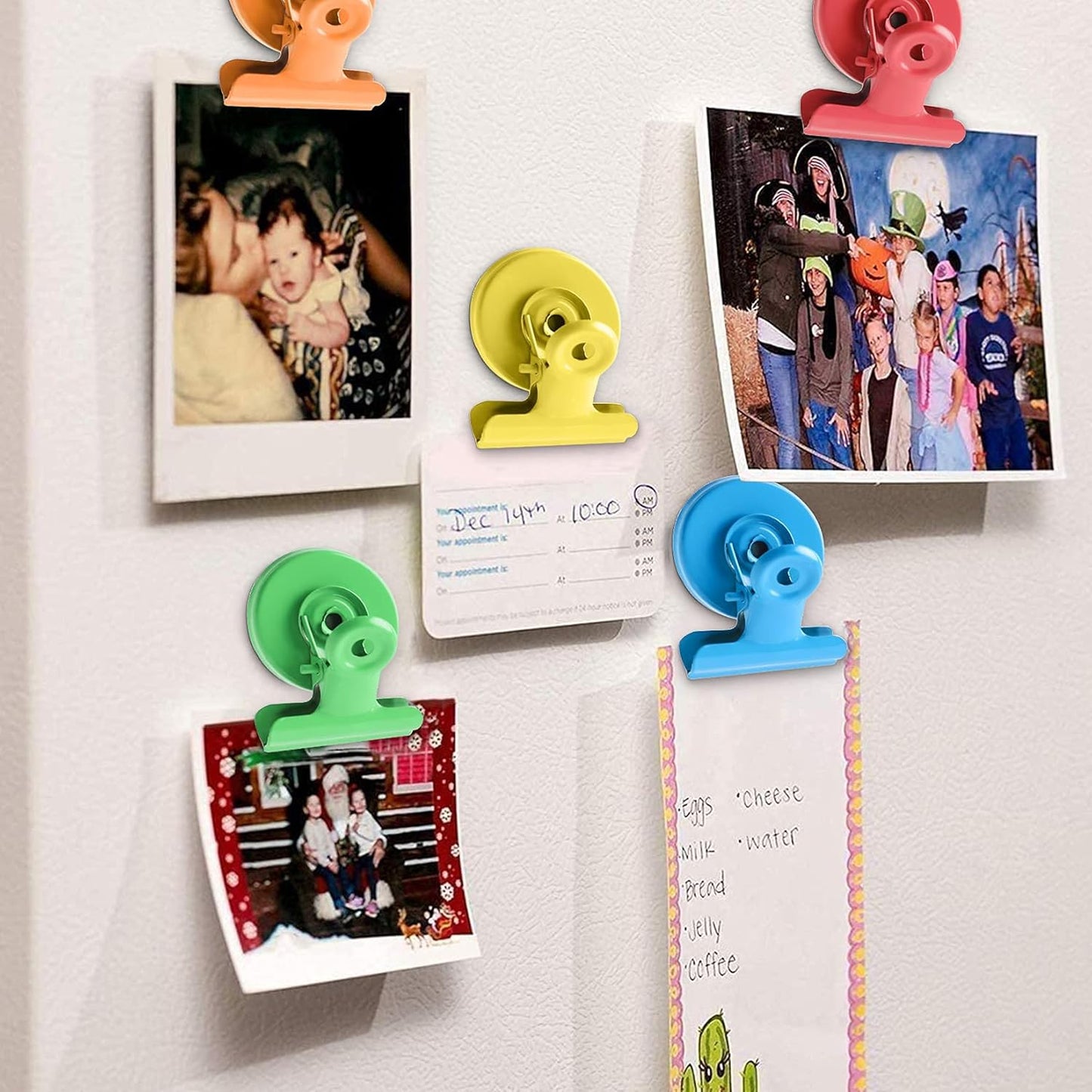 VNDUEEY 20 Pack Multicolor Magnetic Clips Fridge Magnets Refrigerator Magnets, Magnet Clips Whiteboard Magnets, Magnetic Paper Clips for Home, School, Office, Locker