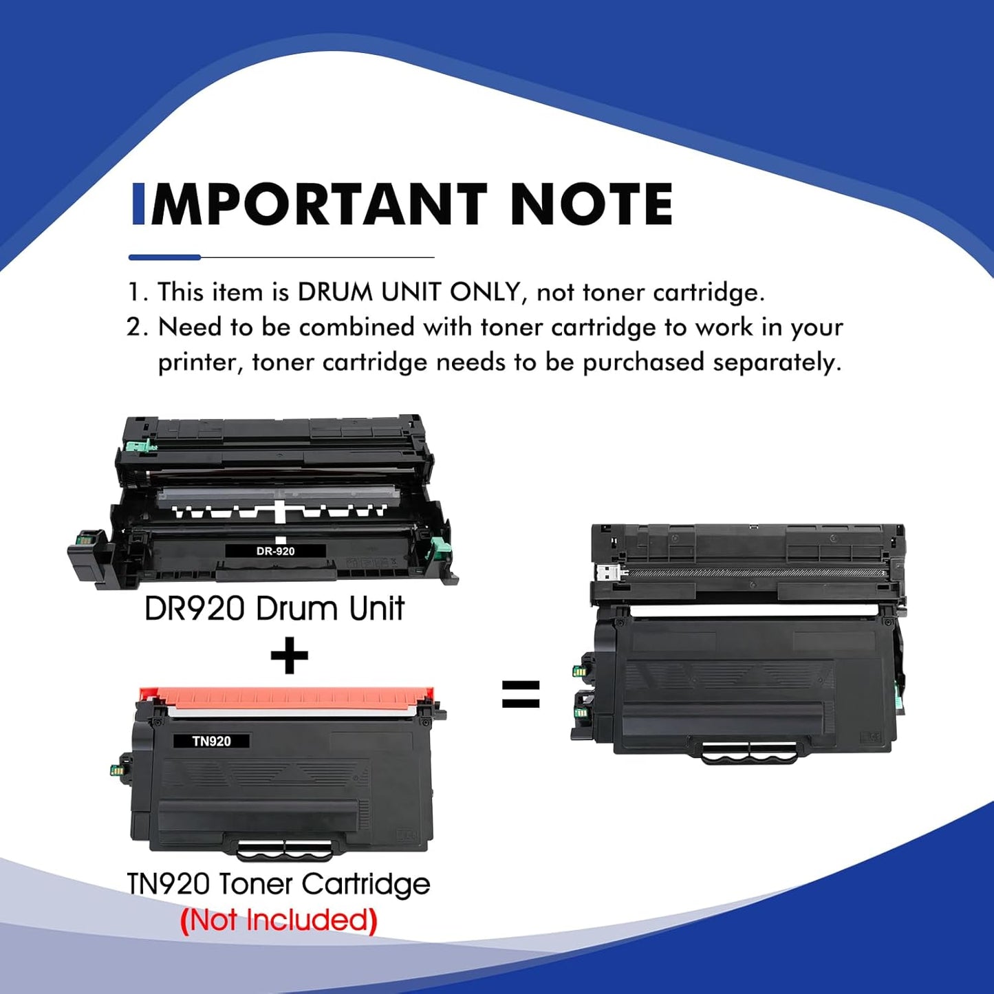 DR-920 DR920 Drum Unit Black 1-Pack Compatible Replacement for Brother DR920 DR 920 DR-920 for HL-L5210DN L5210DW L5215DW L6210DW L6217DW L6310DW L6415DW MFC-L5710DN L5710DW L5715DW L5915DW Printer