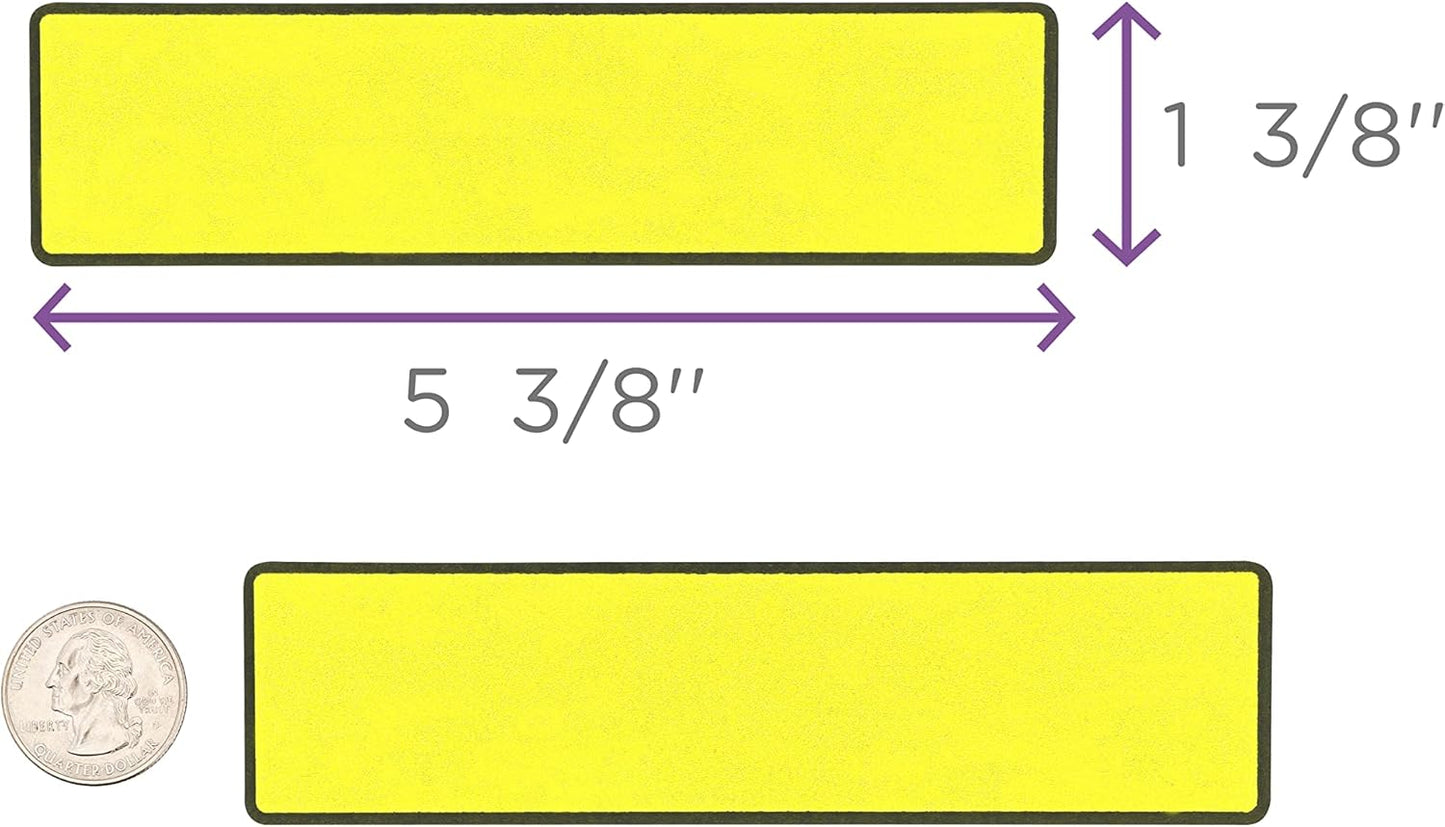Carstens Adhesive Binder Labels, 5 3/8” x 1 3/8”, Stickers for 1.5” – 4” Ring Binder Spines, Inkjet and Laser Printer Compatible, Yellow, 20 Sheets, 10 Labels Per Sheet