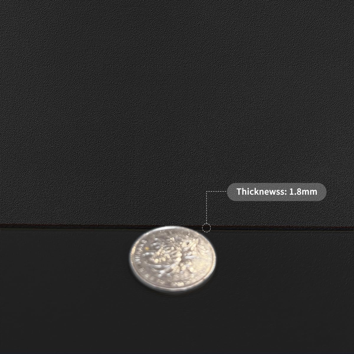 Leather Table Cover,1.8mm Thick,36x36 Inch Table Protector,Table Protector for Dining Room Table,Dining Table Protector.(Black+Black,36x36)