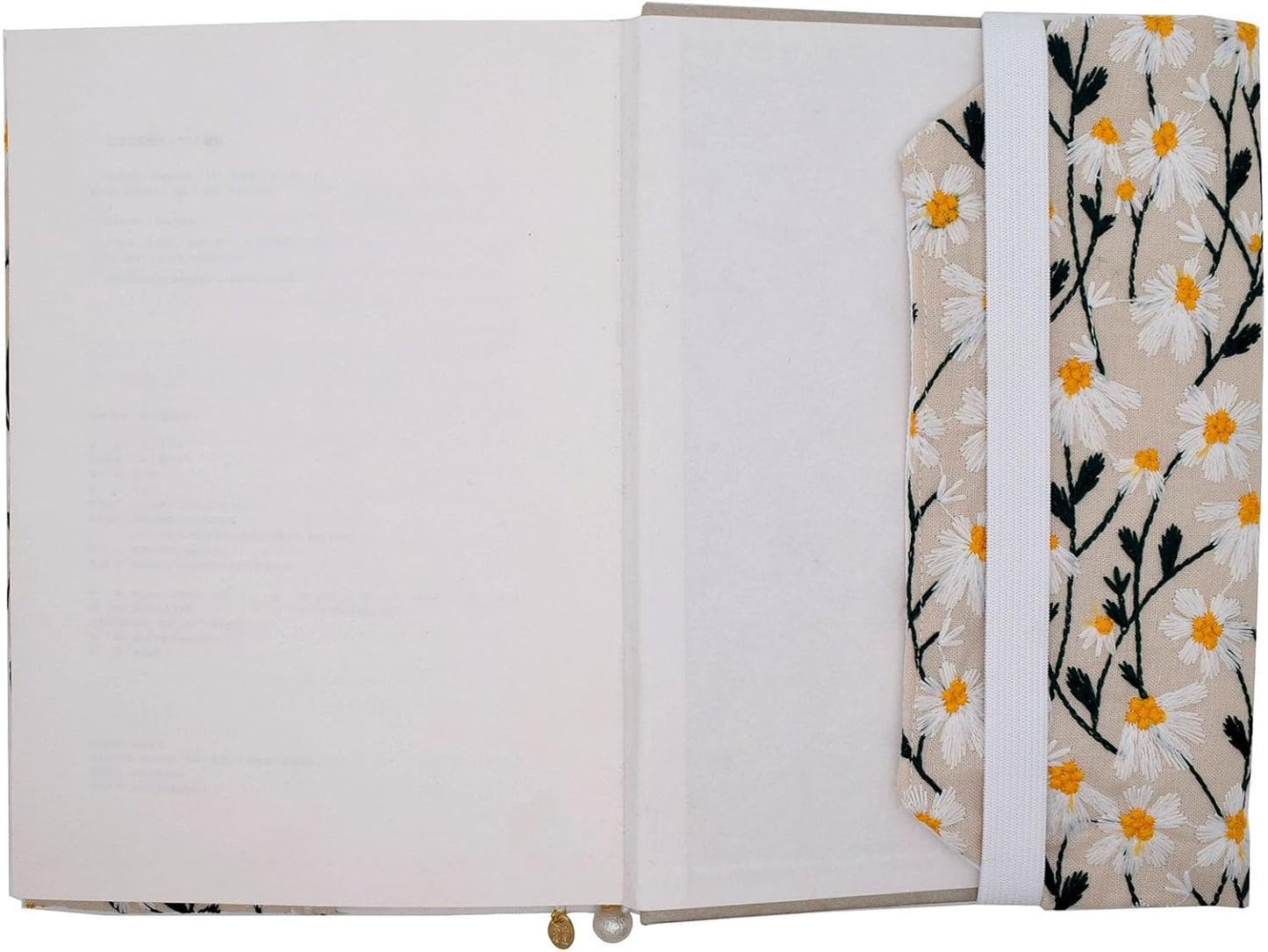 BLBMH Bible Cover for Women Embroidery Book Covers for Paperbacks Fit for 5.5x8.5 inch Book Bible Adjustable Book Sleeve Cover Soft Cloth Protector for Novels - Daisy 2 8.5in