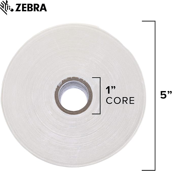 Zebra 4 x 2 in Thermal Transfer Polypropylene Labels PolyPro 3000T Permanent Adhesive Shipping Labels 1 in Core 4 rolls 10031649SP
