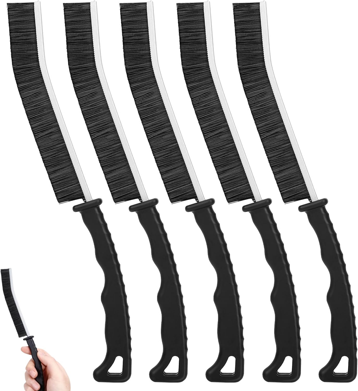 5PCS Crevice Cleaning Brush, Hard Bristle Crevice Cleaner, Grout Scrub Brush, Home Essentials, Durable, Thin, Multifunctional Gap Cleaning Tool for Household Use, Bathroom, Kitchen, Corner ect