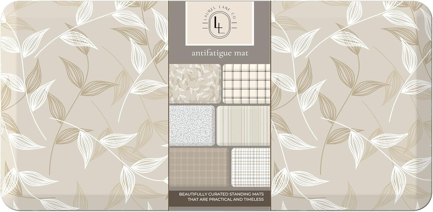 Anti Fatigue Mat by Laurel Lane Co. – Designer Anti Fatigue Mats for Kitchen Floor, Kitchen Mats for Floor, Desk Mat – Cushioned 0.75" Thick – Stain Resistant – Non-Skid Bottom – 20" x 39"