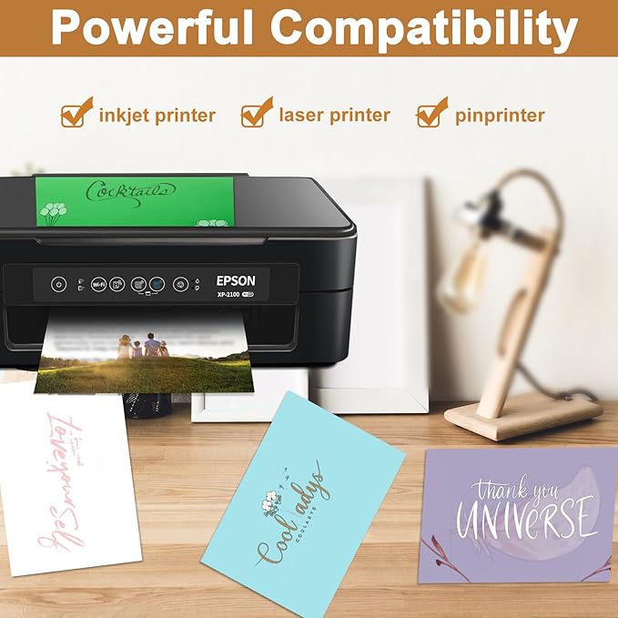 120 Sheets Purple Cardstock 8.5 x 11 Certificate Paper, 92lb Heavyweight Card stock Printer Paper for DIY Card Making, Greeting Cards, Wedding Invitations, Graduations