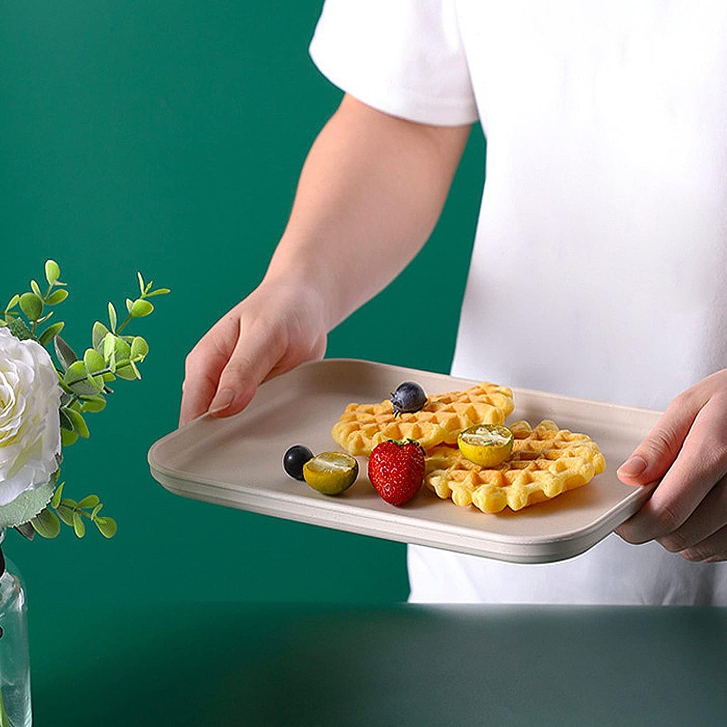 Plastic Art Trays,8 Pack Stackable Activity Tray Crafts Organizer Tray Serving Tray Jewelry Tray for DIY Projects, Painting, Beads, Organizing Supply,8 Color (9.8 Inches x 6.7 Inches)