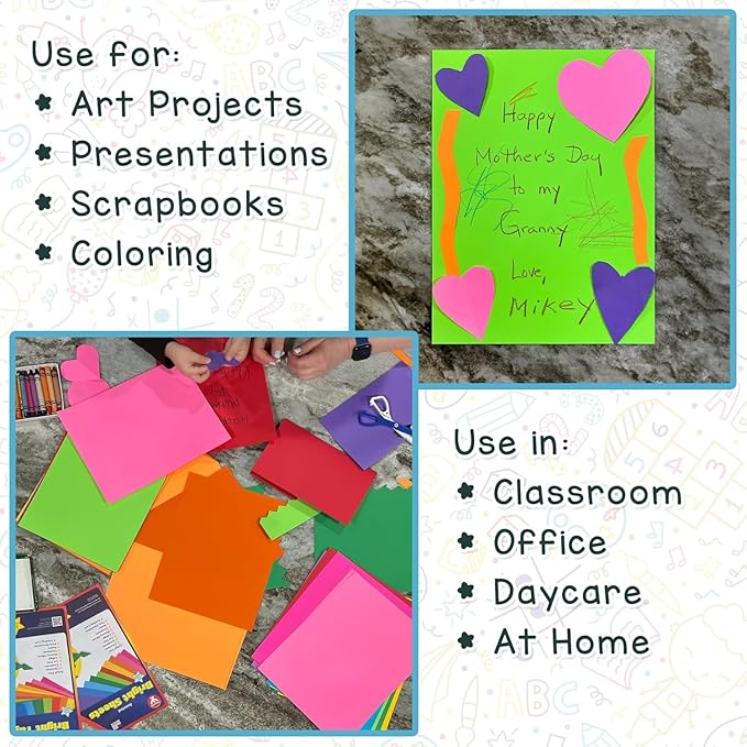 Hygloss White Cardstock - 11x17-Inch, 50 Sheets, 65 lb/ 176 gsm, Fade-Resistant, Acid-Free Color Card Stock Paper