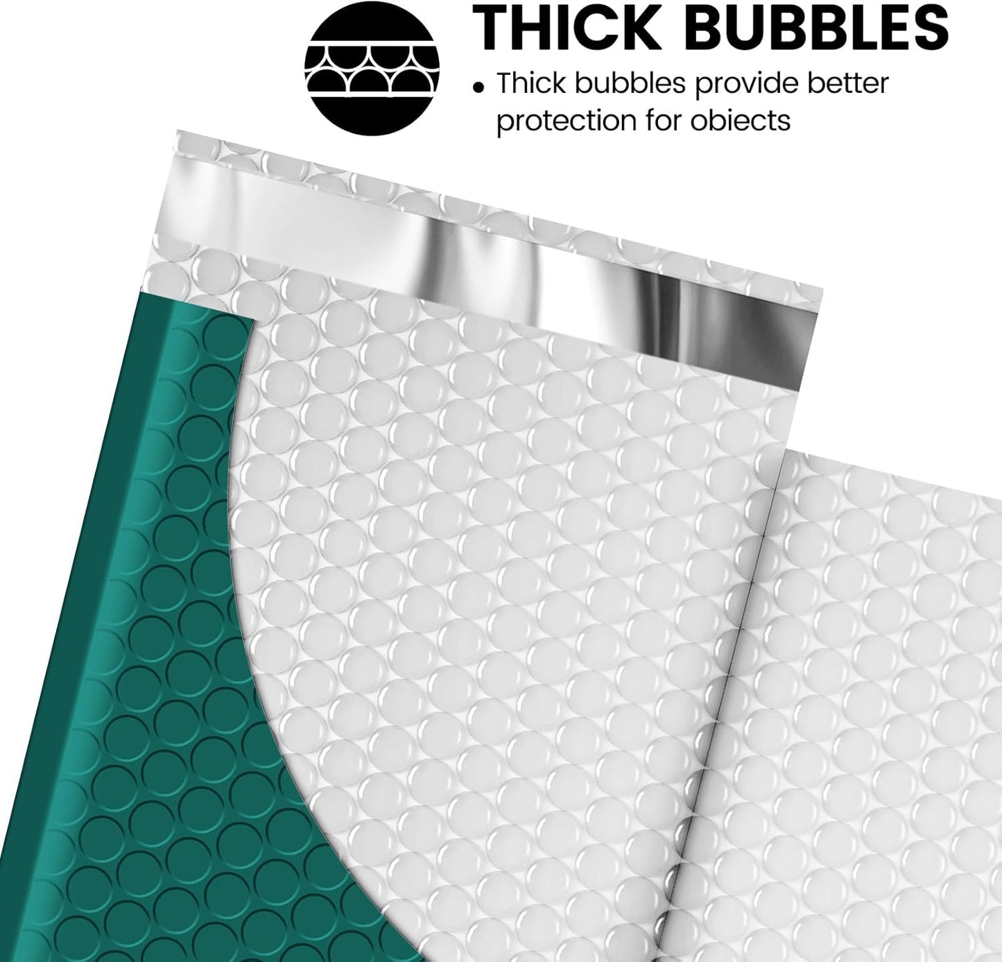 Fuxury Bubble Mailers 4x8" 200 Pack Self Seal Bubble Envelopes Padded Mailers Usable Size 4x7" Forest Green Padded Envelopes for Small Business Envelope Mailers