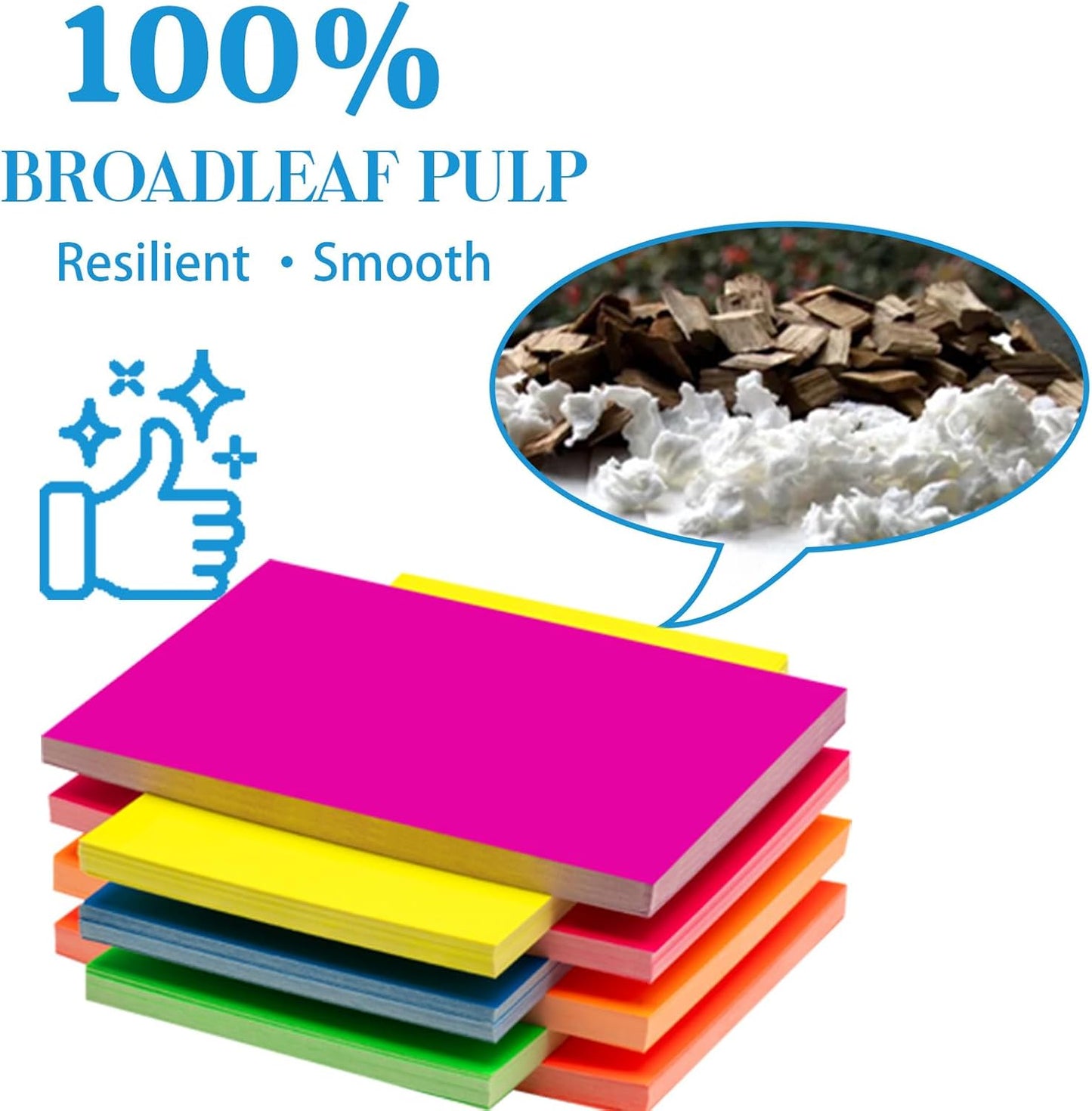 Index Cards 210-Count 4x6 Inch,178GSM Heavyweight Set of 7 Fluorescent Colors Paper Multicolor Study Cards