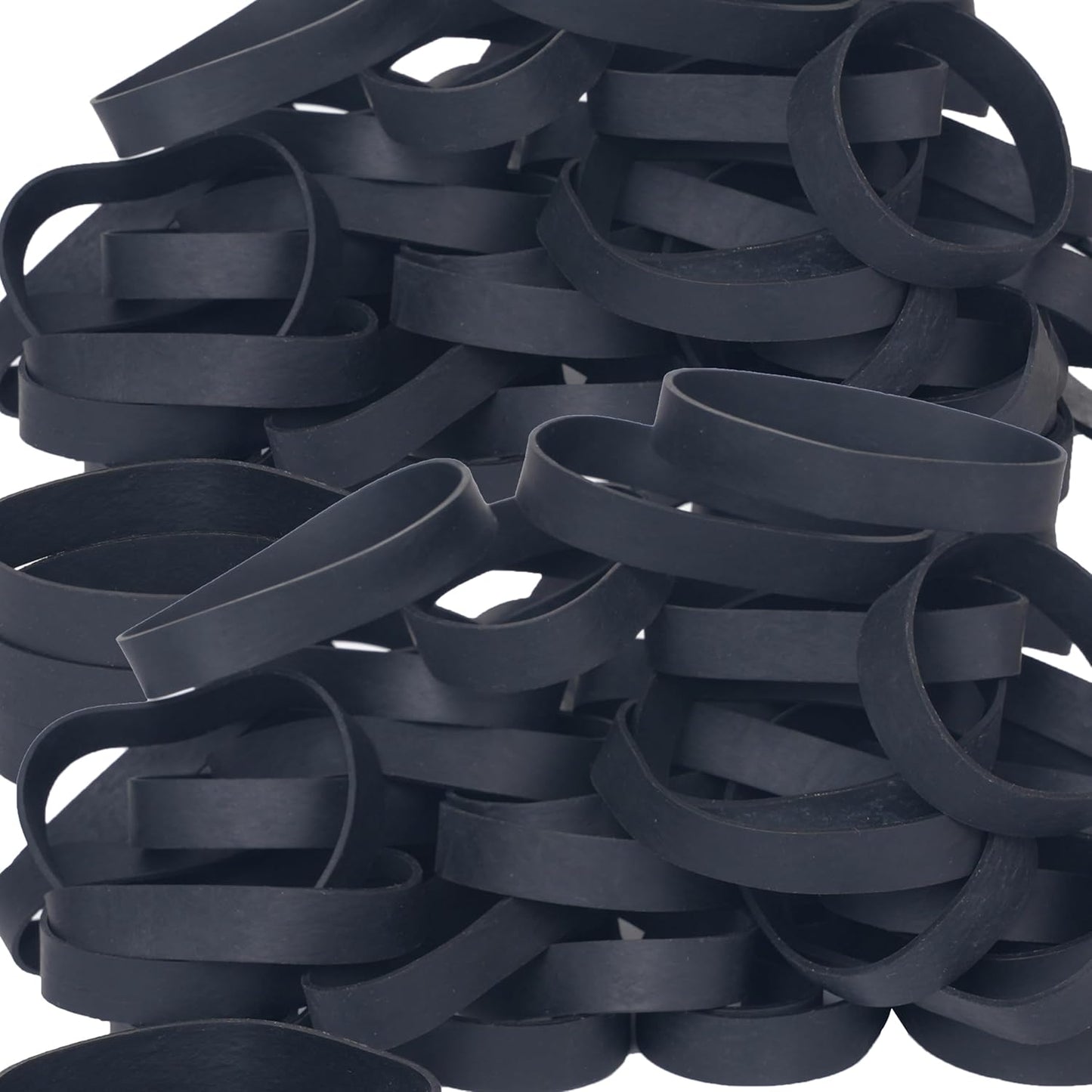 Tactical Rubber Bands Size #84,Elastic Band Black 50Pcs Heavy Duty Wide For Office Home Supplies (3-1/2" x 1/2'')